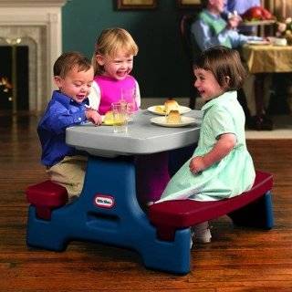   : Little Tikes Easy Store Jr. Play Table with Umbrella: Toys & Games