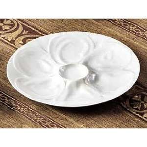  White China Oyster Plate 9   24/CS: Kitchen & Dining