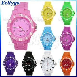 FASHION Celebrity Bright Colour Plastic Toy Watch Style  