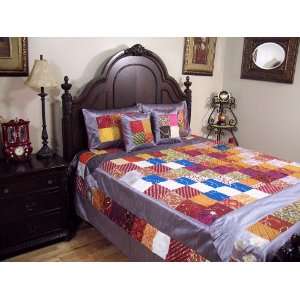  Bohemian Indian Bedroom Decor 5P Ethnic Style Patchwork 