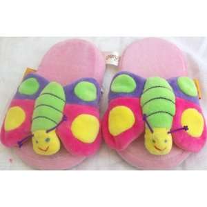  Baby Girl Size 9 10, Plush Soft Butterfly Slippers, Great 