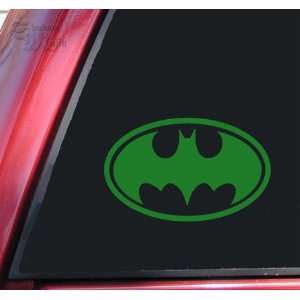  Batman Bat Symbol Vinyl Decal Sticker   Green Automotive