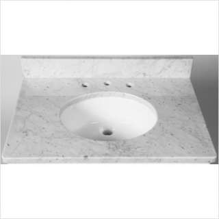 3cm Single Bowl Marble Vanity Top with 8 Centers in White Carrera 
