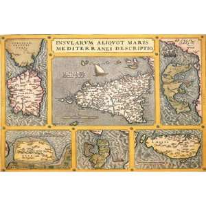  Maps of Italian Islands by Abraham Ortelius 18x12