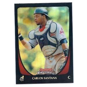   Refractor #6 Carlos Santana Cleveland Indians: Sports & Outdoors