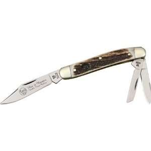   Little Mustang Whittler Pocket Knife with Genuine Deer Stag Handles