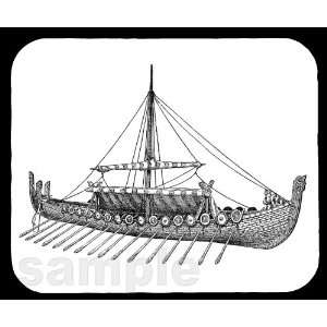  Drakkar Viking Longship Mouse Pad 
