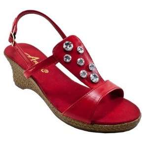  Annie Shoes 20585 RED Womens Bejeweled Sandal Baby