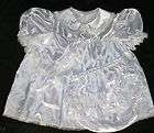 ADULT SISSY BABY SHIMMERING SATIN 3 PC DRESS~all white 