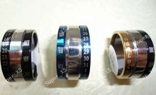 wholesale jewelry mixed lots 30pcs calendar stainless steel rings free 