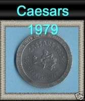 Las Vegas Caesars Palace 1979 Slot Machine $1 Token  