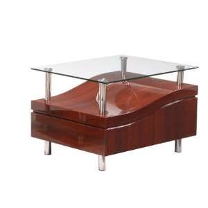  Wave End Table Finish: Mahogany: Home & Kitchen