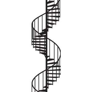  modern and contemporary twirl stairs vinyl wall stickers 