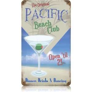  Pacific Beach Club Vintaged Metal Sign