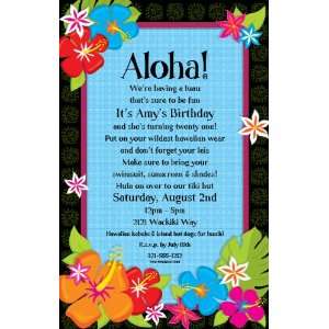  Hawaiian Hibiscus Party Invitations Toys & Games
