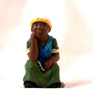  African American Nanny Woman Figurine Resting: Everything 
