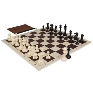   Chess Set in Black & Ivory School Package   Brown Toys & Games