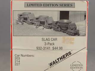   HO SCALE WALTHERS 932 3141 SLAG CAR/ THIMBLE CAR KITS   3 PK  