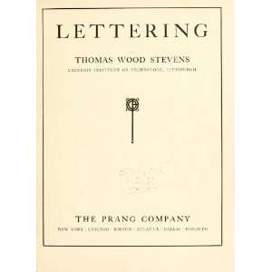  Lettering Thomas Wood Stevens Books