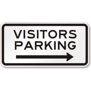  Visitors Parking (arrow right) Diamond Grade Sign, 24 x 
