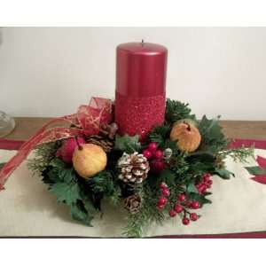  Christmas Fruit Candle Centerpiece