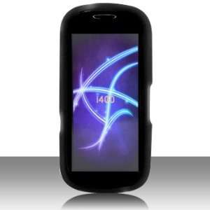   Cell Phone Solid Black Silicon Skin Case Faceplate Cover: Cell Phones