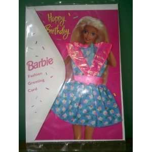  Happy Birthday Barbie Doll Fashion Greeting Card with Real 