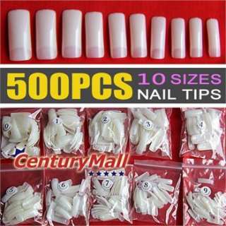   Half Tips French Natural False Acrylic Nail Care Tool New MJ002  