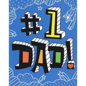    Greeting Cards   Fathers Day #1 Dad! Health & Personal Care