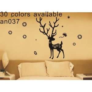   wall sticker decor  deer   23.01inch*34.6inch: Home & Kitchen