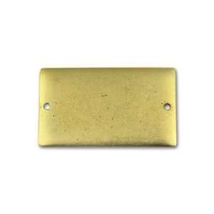   Gold Plated Pewter Large Rectangle Tag Link Arts, Crafts & Sewing
