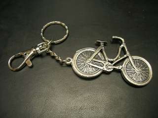 Pewter Ladies Bicycle Keychain XX 8  
