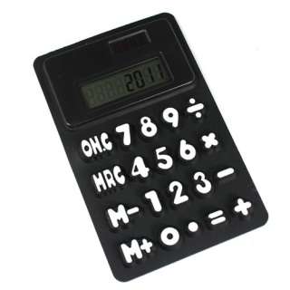 New Flexible Silicone Office School Calculator Black  