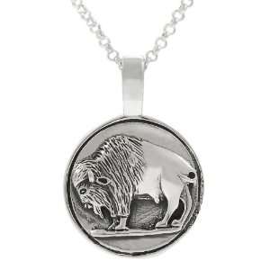  Sterling Silver Buffalo Necklace: Jewelry