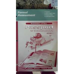  Passport to Mathematics   Formal Assessment   Book 1 