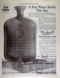   Rexall hot water bottle rubberwith the photo of United Drug Co. plant