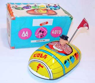 MS GDR Village Fair BUMP CAR Tin Wind Up Toy MB`70 RARE  