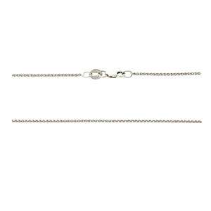 14KT WHITE GOLD   20 1.0 MM. ROUND WHEAT NECKLACE CHAIN  
