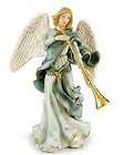   NATIVITY LITTLE TOWN of BETHLEHEM ANGEL with TRUMPET New in Box Horn