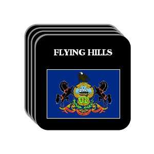   Flag   FLYING HILLS, Pennsylvania (PA) Set of 4 Mini Mousepad Coasters