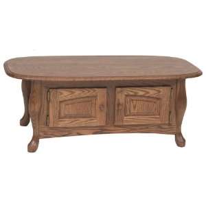  #1035 Solid Oak Queen Anne Storage Coffee Table: Home 