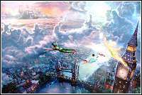   for Tinker Bell and Peter Pan Fly to Neverland by Thomas Kinkade