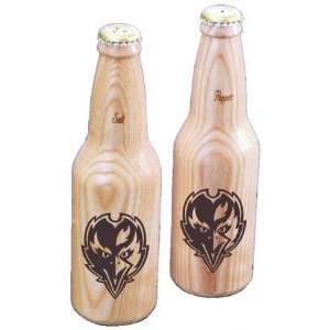  Baltimore Ravens Wood Bottle Salt & Pepper Shaker Set 