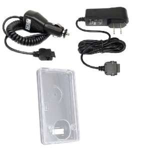   Charger + Travel charger + Crystal Clear Case for Microsoft Zune 120GB