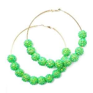  Ex Large Celebrity Style Lime/goldtone Basketball Wives 