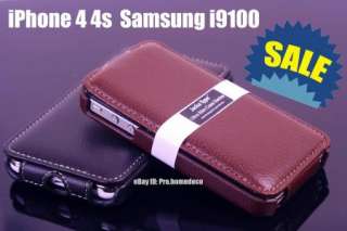 Melkco Flip leather case (iphone 4/4s & Samsung Galaxy s2) Brown 