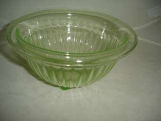 green depression mixing bowl  