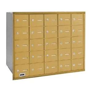   Horizontal Mailbox   25 A Doors   Gold   Rear Loading   Private Access