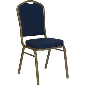   Furniture Blue Crown Back Banquet Chair Gold Frame: Home & Kitchen
