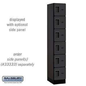     Six Tier Box Style   1 Wide   6 Feet High   18 Inches Deep   Black